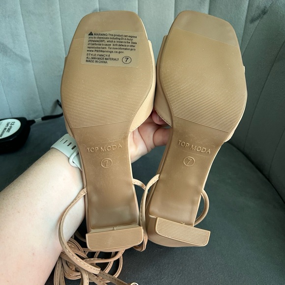 Top Moda Tan Heels - Picture 10 of 11